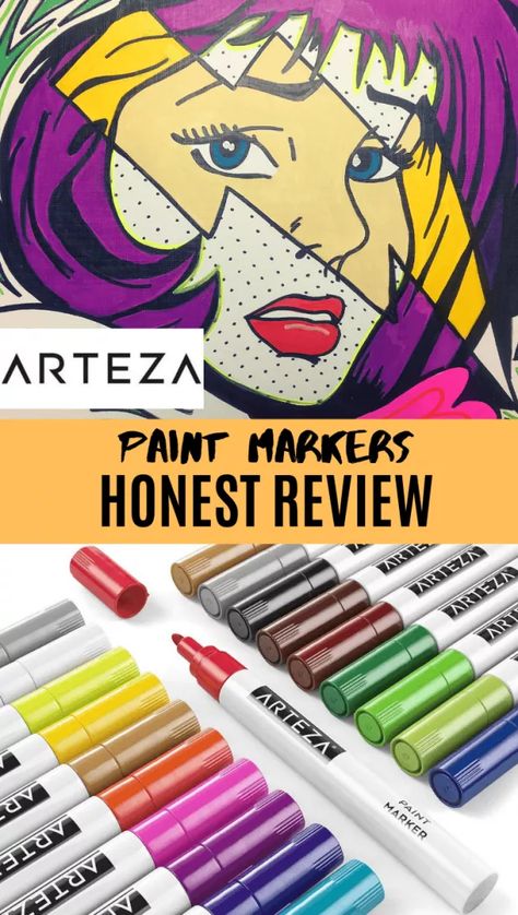 What Everyone Ought to Know About Arteza Paint Markers | My Honest Review and Canvas Ideas - Great Art supplies for artists Arteza Paint, Paint Markers Art, Promarkers Drawing, Easy Art Lessons, Art Supplies List, Markers Art, Artist Tutorials, Pour Art, Acrylic Painting For Beginners