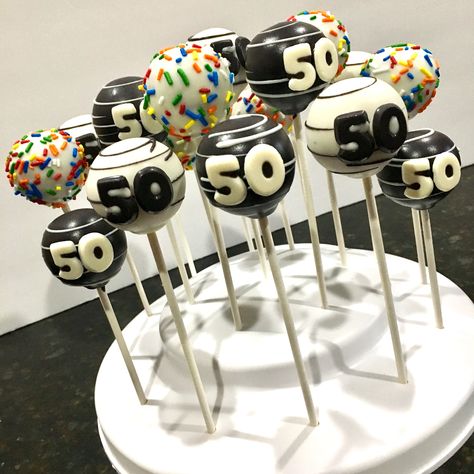 50th Birthday cake pops Cake Pop Ideas For Men, 50th Birthday Cake Pops For Men, 50th Cake Pop Ideas, Birthday Cake Pops For Him, Cake Pops For Men Birthdays, 40th Birthday Cake Pops, 30th Birthday Cake Pops, 18th Birthday Cake Pops, Birthday Cakes For 50th Birthday Woman