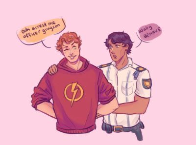 Wally West X Richard Grayson, Nightwing And Wally West, Batboys Fanart, Wally West Fanart, Birdflash Fanart, Dc Background, Dc Ships, Dc Fanart, Batfamily Funny