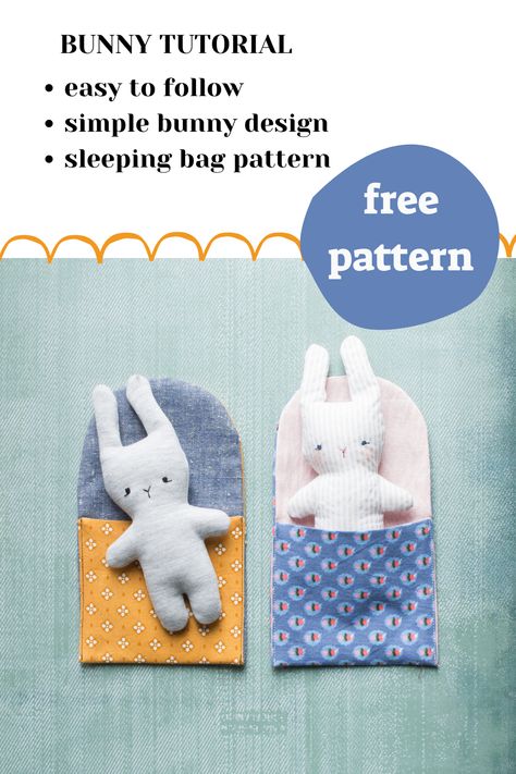 Simple Sewing Stuffed Animals, Simple Toys To Sew, Simple Soft Toy Sewing Pattern, Tiny Stuffed Animal Sewing Pattern, Easy Stuffy Sewing Pattern, Easy Bunny Sewing Pattern, Simple Doll Sewing Pattern, Sewing Stuffed Toys, Sew Bunny Pattern Free