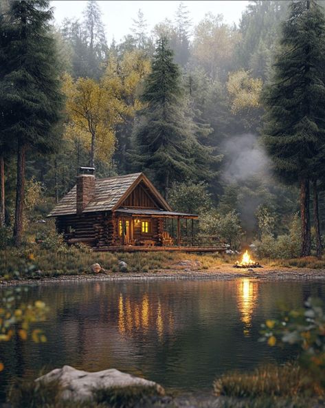 Log Cabin In Forest, Old Cottage In The Woods, House Fever, A Frame Cabin Plans, Cabin Vibes, A Cabin In The Woods, Cute Cabins, Cabin Rustic, Cabin Aesthetic