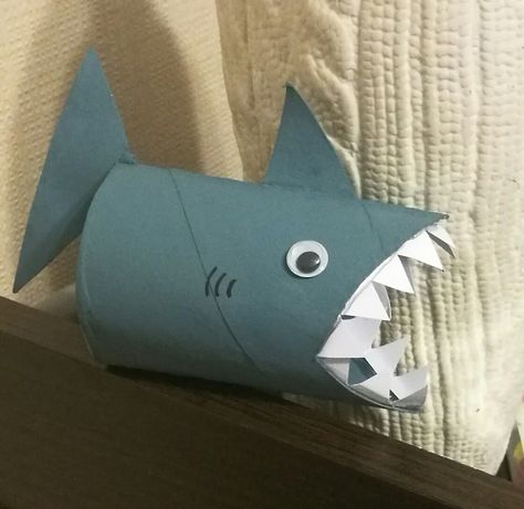 Tiburon de tubo de Papel Higienico Baby Shark, Art, Mariana