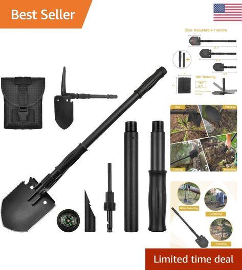 Multitool Tactical Survival Shovel - Heavy-Duty High Carbon Steel - 28.3'' Survival Shovel, Tactical Survival, Outdoor Tools, Don't Settle, High Carbon Steel, Shovel, Carbon Steel, Heavy Duty