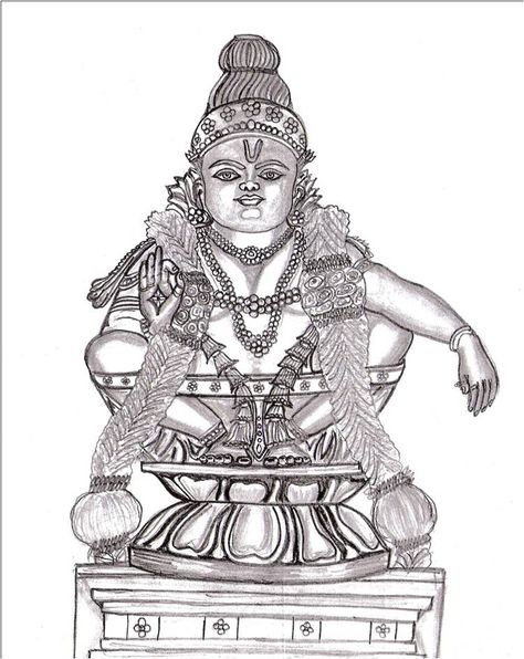 Ayyappa Drawing, Lord Ayyappa, Pencil Sketch Portrait, Fireworks Pictures, Pencil Sketching, Bus Games, Colorful Rangoli, Sketch Portrait, Shiva Photos