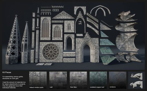 Elden Ring-Style Fantasy Castle Made in Blender & Unreal Gothic Themes, Gothic Castle, Cathedral Windows, Elden Ring, Fantasy Castle, Medieval Town, 3d Assets, Gothic Architecture, Unreal Engine