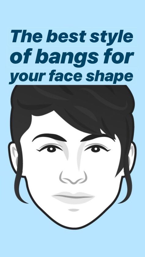 Styles Of Bangs Face Shapes, Best Bangs For Face Shape, Bangs For Oblong Face Shape, Best Bangs For Square Face, Oblong Face Curly Hairstyles, Bangs For High Forehead, Bangs High Forehead, Haircuts For High Foreheads, Bangs For Wide Face