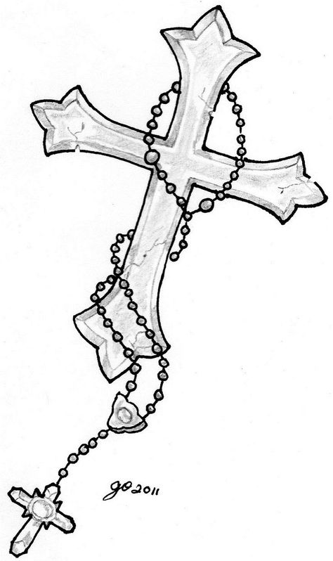 Cross and Rosery Tattoo Picture by ElTattooArtist on DeviantArt. *** Look into even more by visiting the image link Learn more at  http://eltattooartist.deviantart.com/art/Cross-and-Rosery-Tattoo-Image-317459018 Cross Tattoo Men, Faith Cross Tattoos, Cool Cross Tattoos, Christian Cross Tattoos, Rosary Bead Tattoo, Cross Drawing, Rosary Tattoo, Cross Tattoos For Women, Cross Tattoo For Men