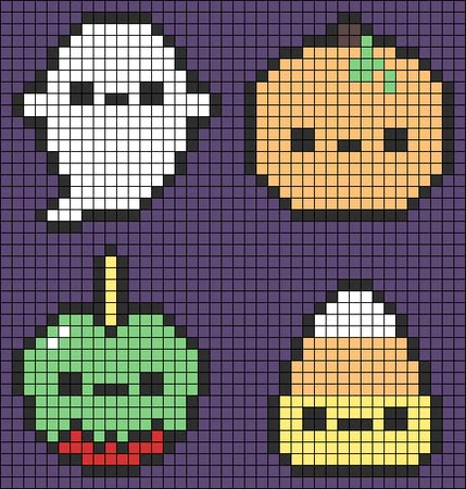 Alpha pattern #54599 | BraceletBook Halloween Candy Perler Beads, Cauldron Perler Bead Pattern, Jack O Lantern Pixel Art, Peeler Beads Patterns Halloween, Melty Bead Patterns Halloween, Pumpkin Grid Pattern, Pearler Bead Halloween Patterns, Cute Ghost Pixel Art, Perler Beads Halloween Pattern