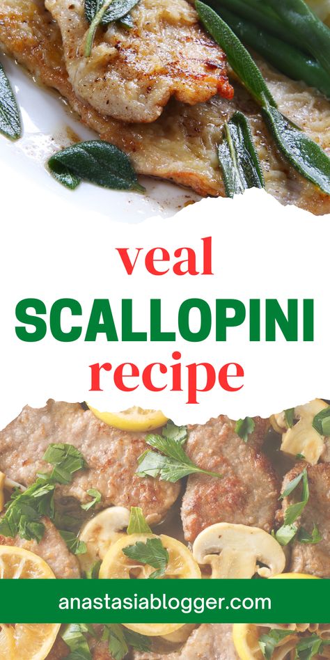 Veal Scallopini Recipes, Anastasia Blogger, Recipe With Lemon, Lions Den, Veal Recipes, Italian Meats, Fast Dinner Recipes, Easy Dinner Recipe, Fast Dinners