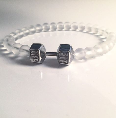 The FitLife Dumbbell Bracelets are made out of stainless steel and high quality 6.5mm glass beads. Fitness Watches For Women, Fitness Jewelry, Staying Fit, Fitness Bracelet, Workout Accessories, Fitness Tracker, Getting Old, Fun Workouts, No Equipment Workout