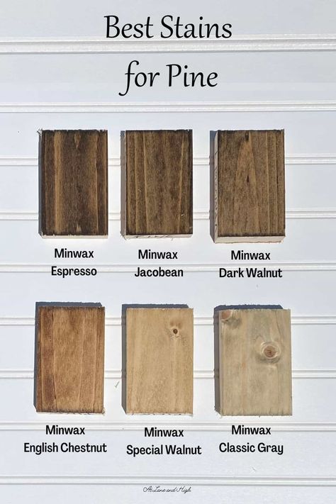 Pine is an inexpensive wood that is readily available in most places. Today we will explore different colors of stains and show you which ones are the best wood stains for pine. Stains On Pine, Pine Stain Colors, Staining Pine Wood, Best Wood Stain, Deck Stain Colors, Special Walnut Stain, Deck Stain, Stain On Pine, Pine Doors