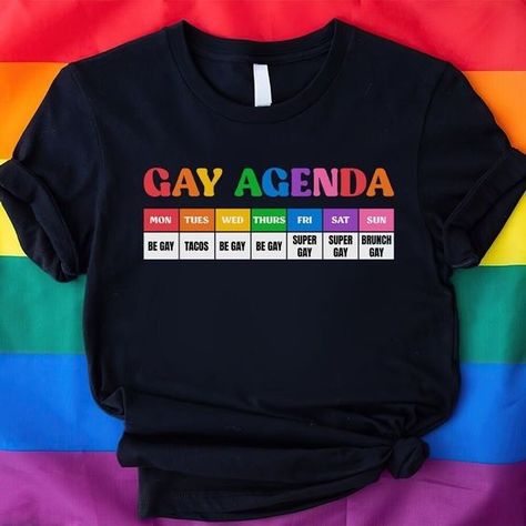 Very cute good material Gay Outfits, Lgbtq Fashion, Lgbtq Clothing, Silly Clothes, Gay Shirts, Gay Pride Shirts, Lgbt Shirts, Lgbt Flag, Gay Fashion