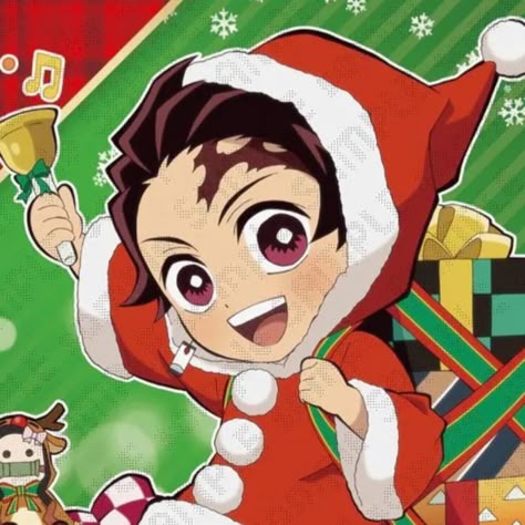 tanjiro kamado christmas icon — demon slayer Tanjiro Kamado, Demon Slayer Kimetsu No Yaiba, Icon Pfp, Kimetsu No Yaiba, Demon Slayer, Christmas, Anime