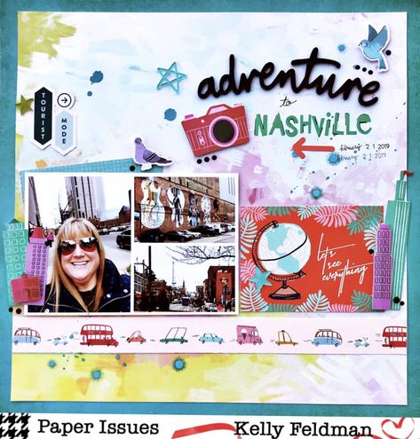 Adventure to Nashville - Scrapbook.com Nashville Scrapbook Layouts, Image Layout, Inspirational Humor, Beautiful Notes, Scrapbook Ideas, Page Layout, Digital Scrapbook, Scrapbooking Layouts, Scrapbook Layouts