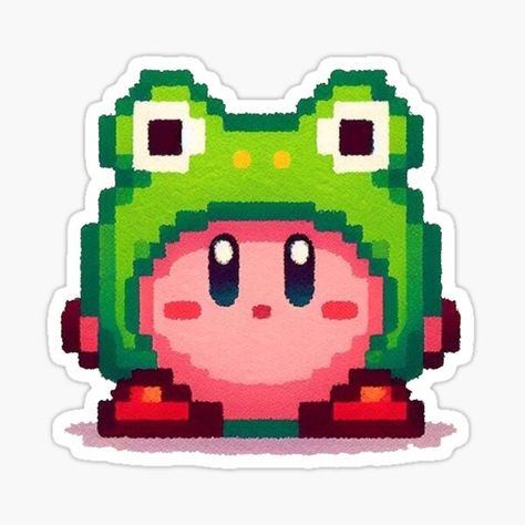 Pegatinas: Kirby | Redbubble Kirby Emoji, Kirby Svg, Pixel Stickers, Kirby Icons, Red Pixel Art, Kirby Icon, Pixel Art Kirby, Pixel Png, Kirby Perler Beads