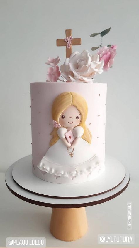 1st Communion Cakes Girl, Girls Communion Cake, Holy Communion Cake Girl, First Communion Cake Girl, First Communion Cakes For Girls Ideas, Communion Cakes Girl, First Communion Cake Ideas, 1st Communion Cakes, Baptismal Cakes