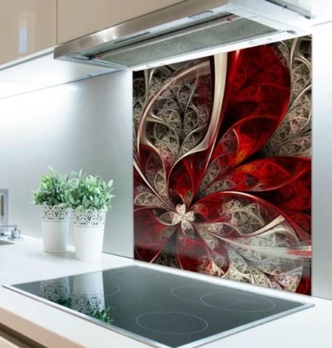 UrboArt Digital Print Glass Splashback Heat Resistant Toughened 124508399 (100cm x 75cm) : Amazon.co.uk: Home & Kitchen Beautiful Backsplash, Splatter Screens, Glass Splashback, Chopping Board, Free Amazon Products, Dining And Kitchen, Kitchen Tools And Gadgets, Gorgeous Design, Wall Clocks