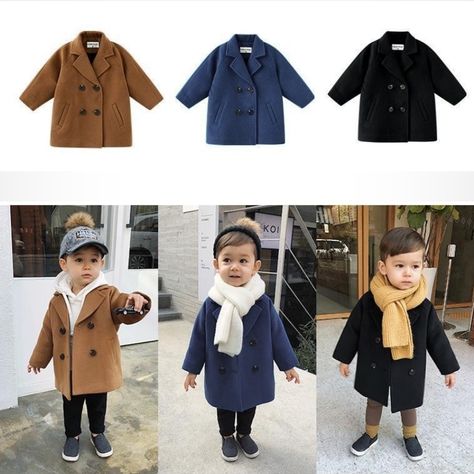 Smarter Shopping, Better Living! Aliexpress.com Boys Trench Coat, Wool Winter Jacket, Toddler Coat, Boys Winter Coats, Wool Winter Coat, Boy Outerwear, Wool Overcoat, Double Breasted Trench Coat, Wool Blend Jacket