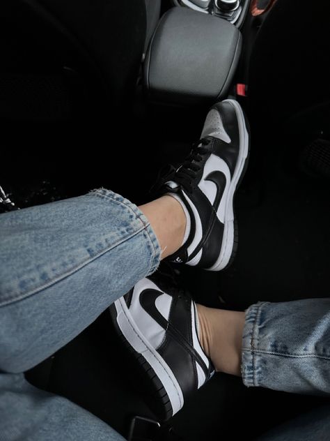 Pair of shoes nike Nike Dunk Low Panda Aesthetic, Panda Dunks Aesthetic, Sneakers Smart Casual, Panda Aesthetic, Nike Dunk Panda, Dunk Panda, Dunk Low Panda, Nike Dunk Low, Dunk Low