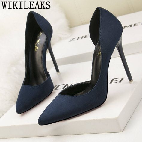 Cheap Women's Pumps, Buy Quality Shoes Directly from China Suppliers:Luxury Heels Elegant Shoes Woman 2020 Red Heels Wedding Shoes Bride Stiletto Black Heels Office Shoes Women Scarpe Donna Tacco Enjoy ✓Free Shipping Worldwide! ✓Limited Time Sale ✓Easy Return. Basic Heels, Women Heels, Suede High Heels, Party Heels, Purple Shoes, Pumps Heels Stilettos, Office Shoes, Blue Heels, Elegant Shoes