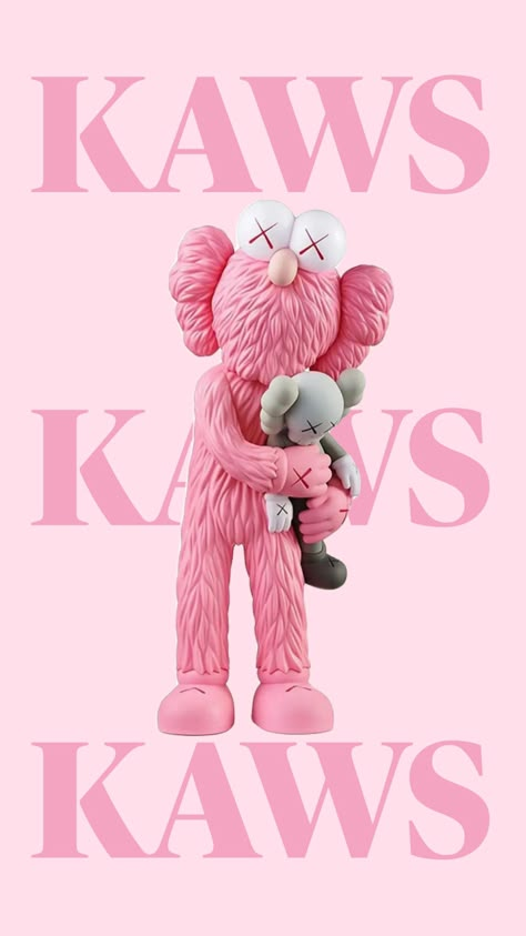 #miprimershuffle #myfirstshuffle Pink Kaws Wallpaper Computer, Pink Kaws Poster, Kaw Wallpaper, Kaws Aesthetic, Pink Kaws Wallpaper, Kaws Pink, Pink Kaws, Kaws Poster, Kaws Iphone Wallpaper