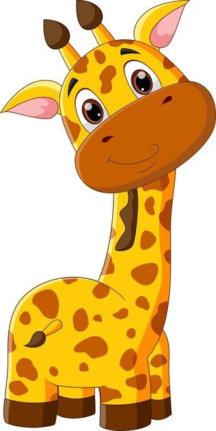 Desenho de girafa fofa Vetor Premium | Premium Vector #Freepik #vector #animal #ilustracao #design-plano #personagem-de-desenho-animado Cute Giraffe Drawing, Animal Pictures For Kids, Giraffe Drawing, Giraffe Pictures, Cartoon Drawings Of Animals, Baby Animal Drawings, Easy Drawing Steps, Idee Cricut, Cartoon Giraffe