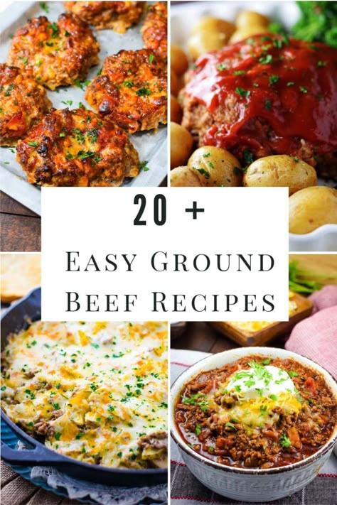 Easy Ground Beef Recipes - Soulfully Made Easy 1lb Hamburger Recipes, Ground Beef Pantry Meals, Weeknight Dinner With Ground Beef, Easy Ground Beef Recipes Few Ingredients, Burger Meat Recipes Ground, What Can I Make With Hamburger Meat, Summer Hamburger Meat Recipes, Ground Beef Summer Recipes For Dinner, Simple Hamburger Meat Recipes