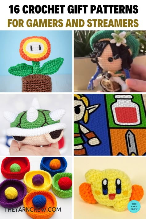 Check out 16 crochet gift patterns made just for gamers and streamers. Perfect for creating a special gift. Curated by The Yarn Crew. Crochet Ninja Star, Video Games Crochet, Free Crochet Minecraft Patterns, Math Crochet Pattern, Crochet Grandma Gift, Gravity Falls Crochet Pattern Free, Crochet Gifts For Brother, Crochet Gaming Accessories, Crochet For Gamers