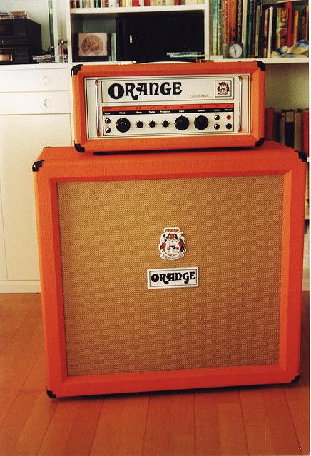 For Kace's Rock and Roll Bday party. Guitar Amp Aesthetic, Amp Aesthetic, Bass Saxophone, Orange Amplifiers, Instrument Wall, Orange Amps, Guitar Rig, Guitar Amps, Orange Amp