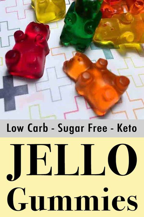 These Keto gummy bears have zero carbs, so they make great low carb treats.  And you can eat all the sugar free gummies that you like, with zero guilt. Acai Recipe, Jello Gummies, Jello Squares, Sugar Free Gummies, Keto Jello, Keto Kids, Homemade Gummies, Keto Gummies, Gummies Recipe