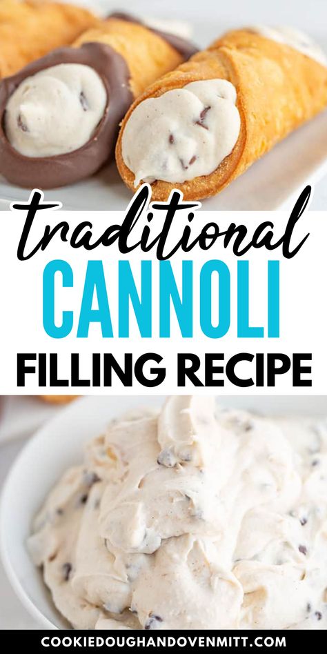 Traditional Cannoli Filling Recipe, Cannoli Recipe Filling, Canolli Recipe, Canolis Recipe, Cannoli Filling Recipe, Cannoli Recipe Easy, Homemade Cannoli Recipe, Filling For Cakes, Cream Filling Recipe