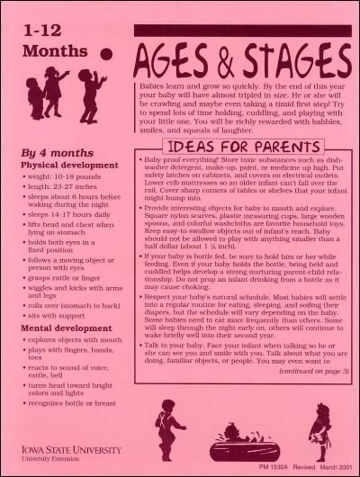 1-12 Months -- Ages and Stages - Thumbnail Child Development Psychology, Stages Of Human Development, Infant Toddler Classroom, Ages And Stages, Peanut Gallery, Infant Classroom, Family Child Care, Adolescent Health, Toddler Classroom