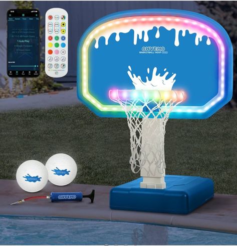 Pool Basketball Hoop, Swimming Pool Games, Volleyball Set, Led Pool, Pool Basketball, Outdoor Play Structures, Poolside Party, Summer Fun For Kids, Pool Games