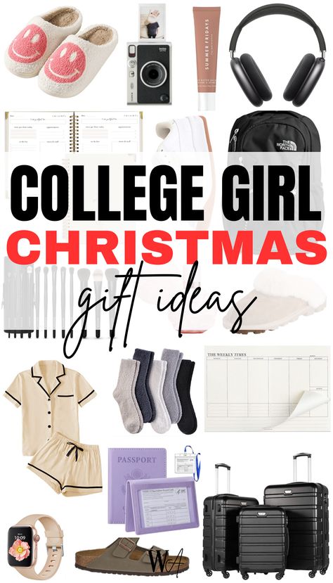 OMG! This is a genius list of gift ideas for college girls! I've been trying to look for anything useful and below $100 to give my sister. I'm sure she will love the luggage set she mentioned she's been wanting to get one. Arianna Grande Perfume, College Girl Christmas Gifts, College Girl Gifts, Christmas Gift Inspiration, Inexpensive Christmas Gifts, To Do Planner, Free Christmas Gifts, Top Christmas Gifts, Christmas Wish List