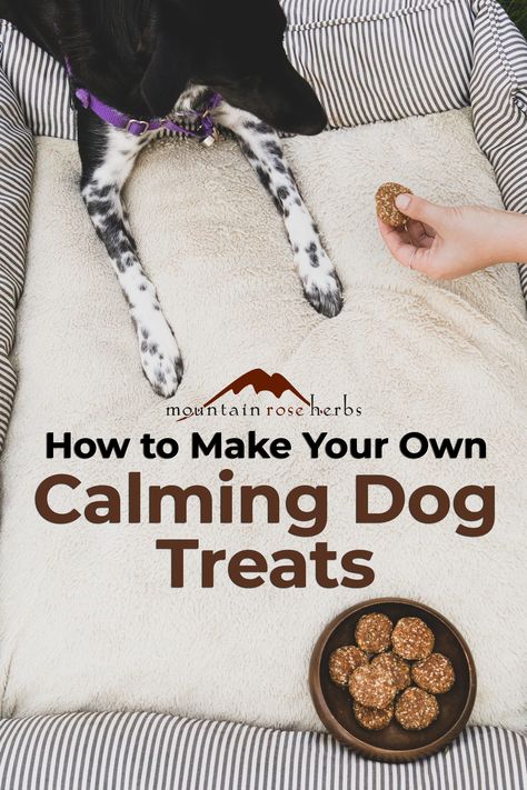 Calming Dog Treats, Diy Dog Treats Healthy, Peanut Butter Banana Dog Treats, Calming Treats For Dogs, Banana Dog Treats, Pup Treats, Homemade Pet Treats, Pet Treats Recipes, Dog Treat Recipe