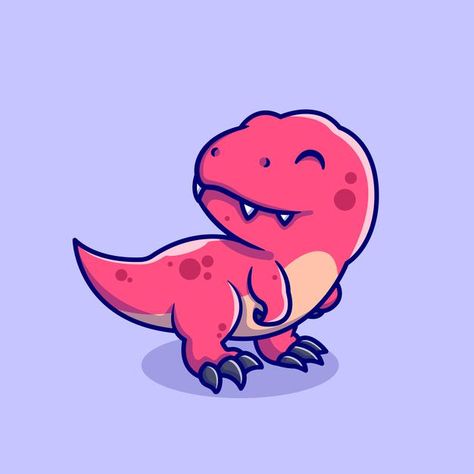 Cute baby tyrannosaurus cartoon characte... | Free Vector #Freepik #freevector T Rex Cartoon, T Rex Tattoo, Dino Drawing, Cute T Rex, Dinosaur Tattoos, Dinosaur Drawing, Dinosaur Illustration, Baby Dino, Cartoon Dinosaur