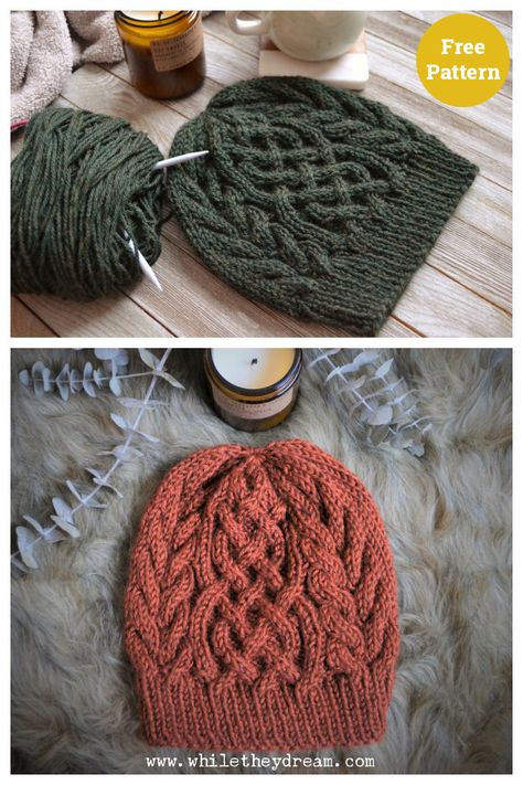 Mens Cable Knit Hat Pattern Free, Stripe Knit Hat Pattern, Knitting Pattern Hat Free, Cable Knit Beanie Pattern Free, Free Cable Knitting Patterns, Celtic Cable Knit Patterns, Knit Cable Hat Pattern Free, Cable Knit Hat Pattern Free, Knit Hats Patterns Free