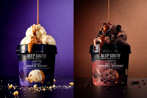 Kiwi Ice Cream, Malt Recipe, Breyers Ice Cream, Island Scenery, Chocolate Caramel Cookies, Dairy Packaging, Snacks Packaging, Ice Cream Photography, Ice Cream Logo