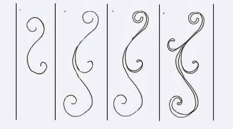 How to Draw Scrolls and Scrollwork | Art class ideas Art Class Ideas, Swirl Design Pattern, Scrollwork Pattern, Medieval Artwork, Wall Stencil Patterns, Art Program, Easy Doodle, Art Projects For Kids, Wall Drawing