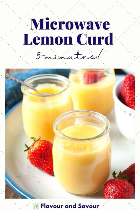 This quick Microwave Honey Lemon Curd is life-changing! Made with fresh lemons and sweetened with honey, it's the easiest no-stir lemon curd recipe you could imagine. Use as a filling for tarts, layer it in a parfait, spread it on pancakes, or swirl it into yogurt. Berry Kabobs, Whipped Coconut Milk, Microwave Lemon Curd, Rum Cakes, Lemon Curd Tart, Yogurt Melts, Lime And Lemon, Easy Lemon Curd, Custard Pie Recipe