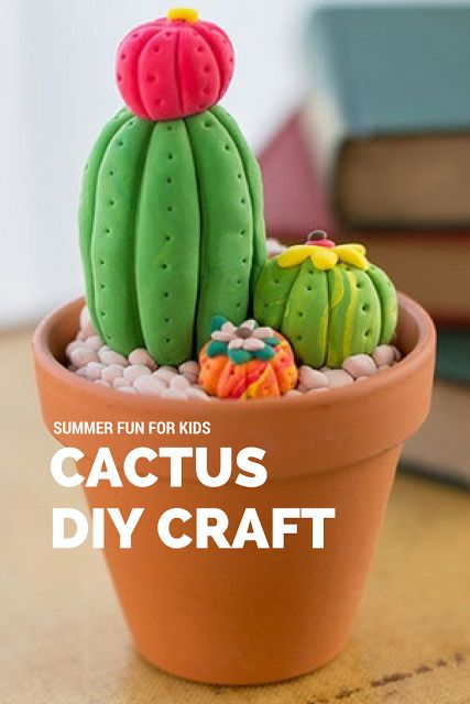 Cactus Kids DIY Clay Craft using Crayola Model Magic which has a secret compartment for children to hide their special treasures or for older kids and grownups to use as a decorative desk organizer. Free Directions for this and other fun crafts for children and crafty adults Crayola Model Magic, Crafts For Children, Cactus Craft, Clay Crafts For Kids, Arts And Crafts For Teens, Model Magic, Kids Clay, Crafts For Teens To Make, Summer Fun For Kids