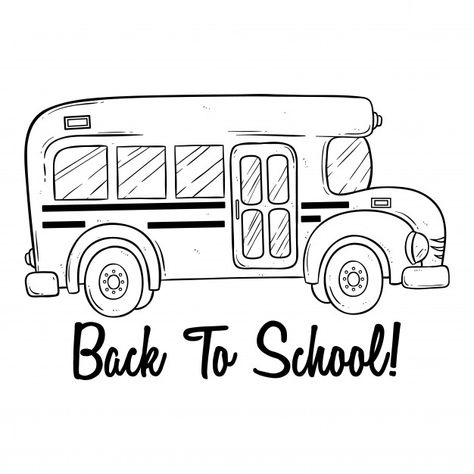 School Bus Doodle, Bus Doodle, School Bus Svg, Spiritual Crafts, School Bus Drawing, Bus Drawing, Food Deserts, Back To School Clipart, Summer Vector