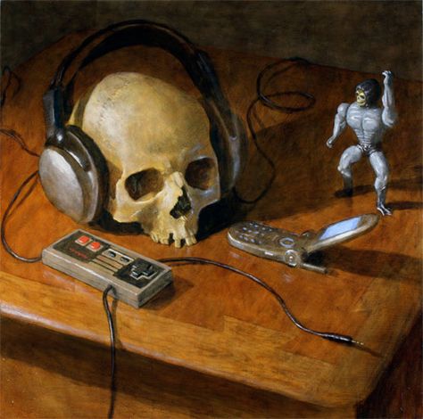 A Skull, Graphic Artist, Still Life, A Table