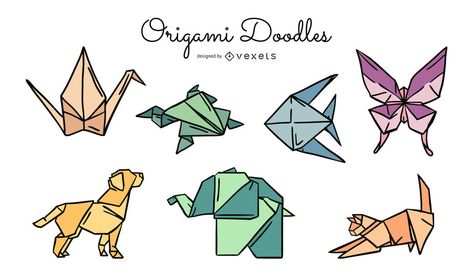 Origami Animals Colored Illustration Pack #AD , #Sponsored, #SPONSORED, #Animals, #Pack, #Illustration, #Origami Origami Illustration Drawing, Origami Drawing Illustrations, Origami Doodles, Enso Logo, Origami Rhino, Origami Drawing, Origami Illustration, Origami Lion, Easy Origami Animals