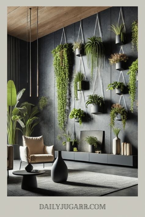 Dark Modern Home, Modern Home Interior, Minimalist Shelves, Dark Modern, Moody Interiors, Lush Lawn, Modern Houses Interior, Chic Interior, Lush Greenery