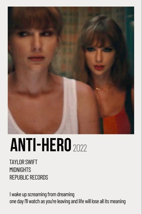 Anti-hero Taylor swift midnights album Midnights Album Cover, 3d Polaroid, Taylor Swift Polaroid Poster, Music Polaroid, Taylor Swift Polaroid, Song Cards, 1989 Taylors Version, Midnight Song, Taylor Swift Discography