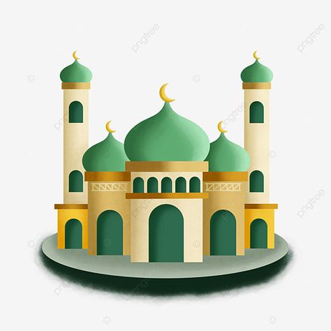 Mosque Clipart, Mosque Building, Building Png, Mosque Png, Muslim Cartoon, Islamic Mosque, Uae Flag, Png Illustration, Islamic New Year