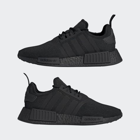 adidas NMD_R1 Shoes - Black | Unisex Lifestyle | adidas US Black Nmd, Adidas Originals Nmd R1, Adidas Shoes Originals, Adidas Originals Nmd, Adidas Sneakers Mens, Vans Kids, Baskets Adidas, Adidas Nmd R1, Nmd R1