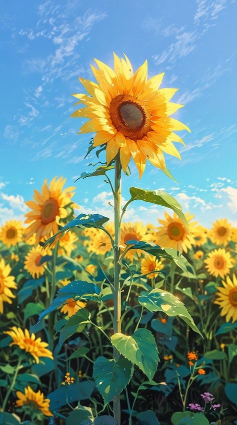 ฅ ฅ ᴹᵃᵈᵉ ʷⁱᵗʰ ᴬᴵ Sunflower Anime Wallpaper, Imprimibles Paw Patrol, Free Fall Wallpaper, Sunflower Background, Sunflowers Background, Background Flowers, Leaf Photography, Beautiful Wallpapers For Iphone, Rose Flower Pictures