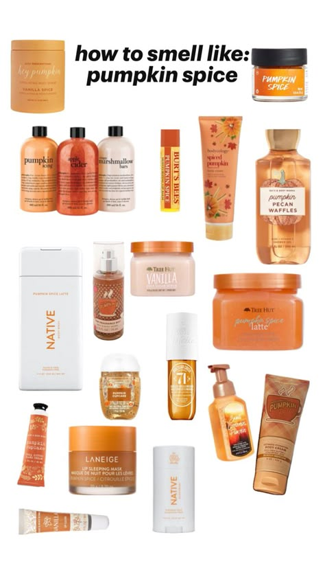 Pumpkin Shower Routine, How To Smell Like Pumpkin, How To Smell Like Autumn, How To Smell Like Pumpkin Spice, How To Smell Like Fall, Pumpkin Spice Perfume, Pumpkin Spice Scent, Halloween Boo Basket, Autumn Scents